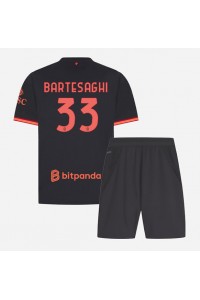 AC Milan Davide Bartesaghi #33 Jalkapallovaatteet Lasten Kolmas peliasu 2026-27 Lyhythihainen (+ Lyhyet housut)